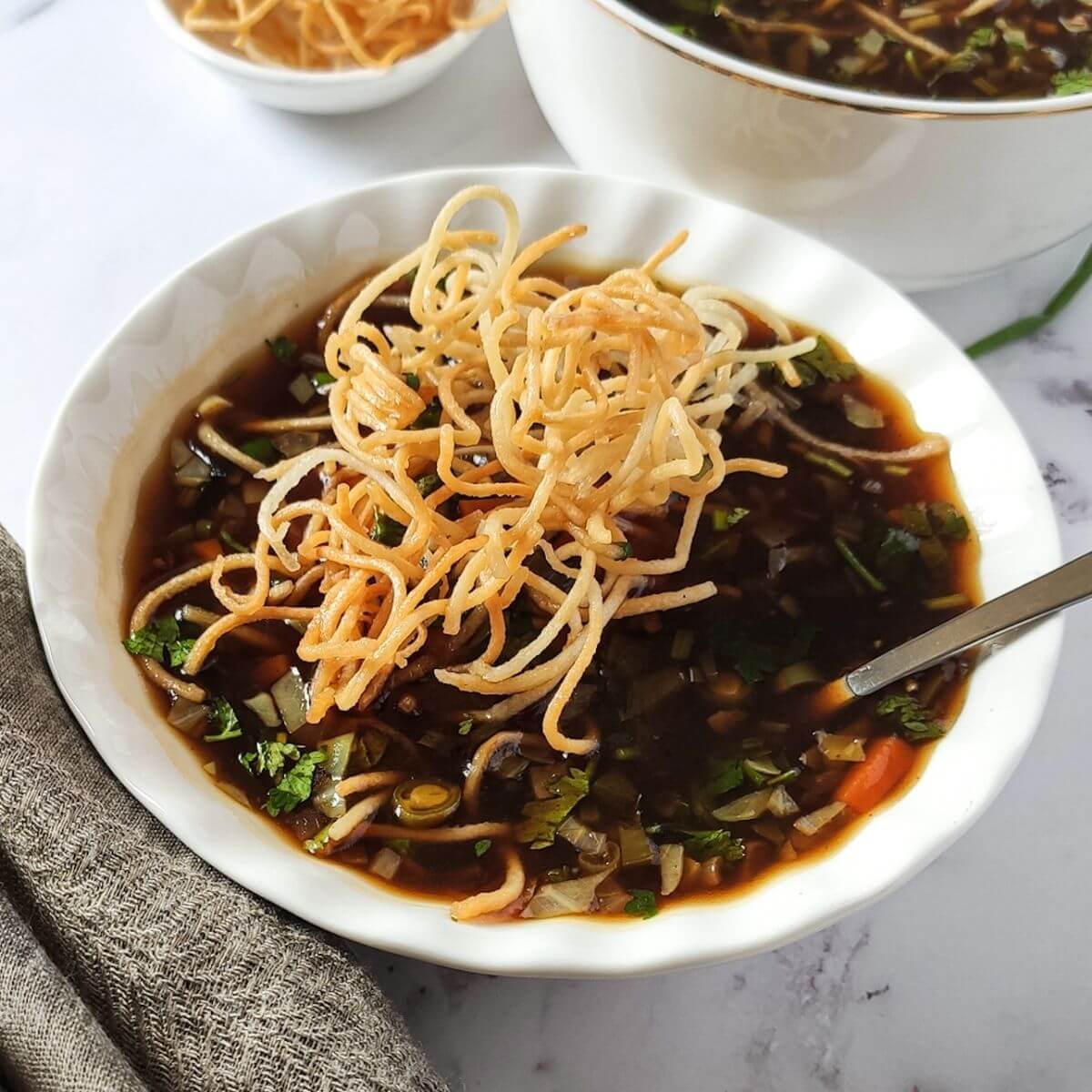 Veg Crunchy Munchow Soup